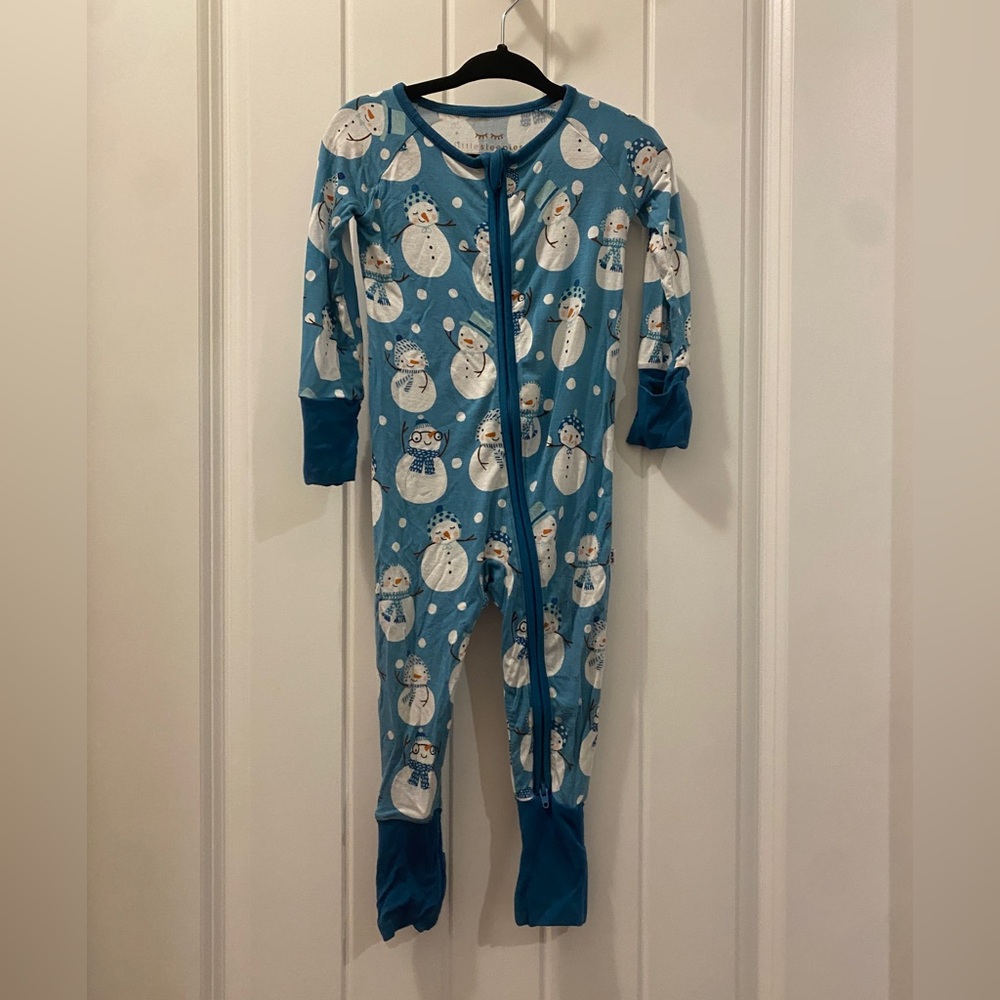 Little Sleepies blue snow much fun bamboo convertible zippy 6-12